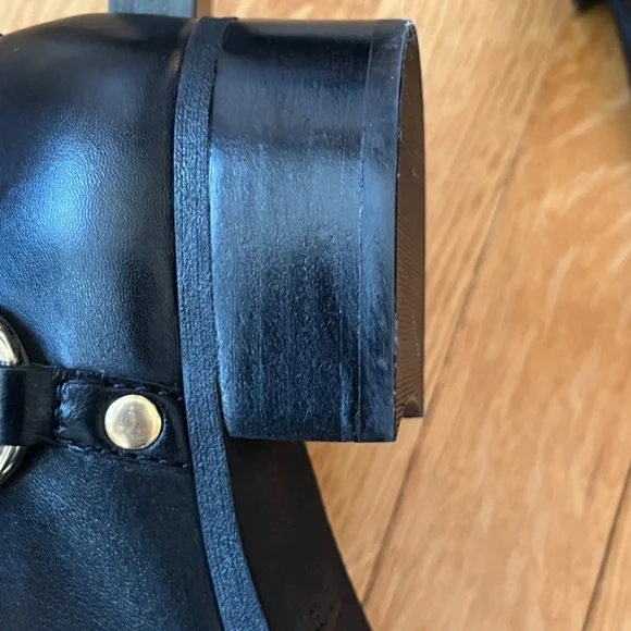 Nine West Leather Boots with gold accents - Picture 4 of 8